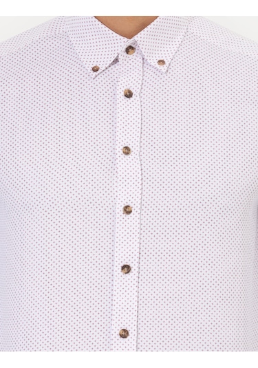 Pierre Cardin Erkek Bordo Gömlek Desenli 50266529-vr014