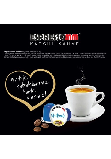 Espressomm® Single Origin Guatemala Alüminyum Kapsül Kahve 10 Adet
