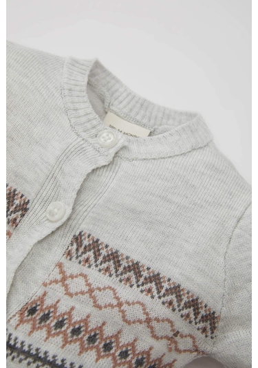 DeFacto Erkek Bebek Yenidoğan 2'li Takım Düğmeli Uzun Kollu Tulum Bere C9595A524AUGR503 Gri DeFacto Erkek Bebek Yenidoğan 2'li Takım Düğmeli Uzun Kollu Tulum Bere C9595A524AUGR503 Gri