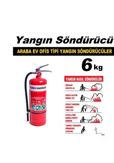 Yangın Söndürme Cihazı Ev ve Ofis Tipi 6 KG