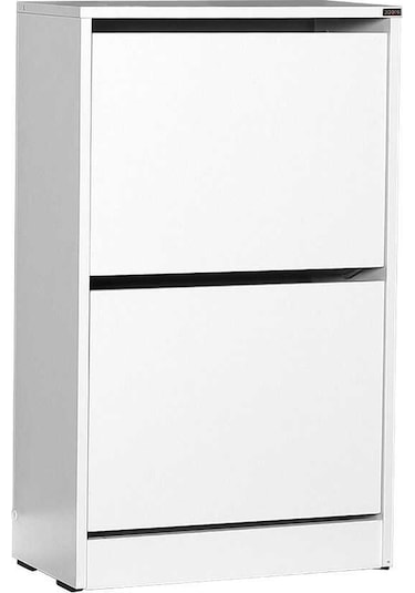 Flat Duo 2 Katlı Ayakkabılık Dolabı - Beyaz