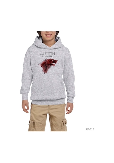 Game Of The North Remembers Gri Çocuk Sweatshirt Gri