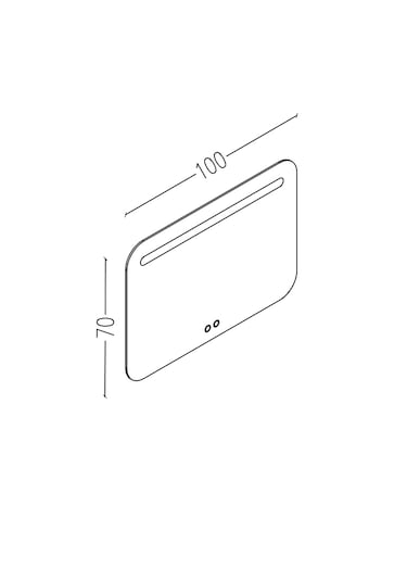 Ardino 100 Cm Buğu Önleyici Led Ayna Renksiz