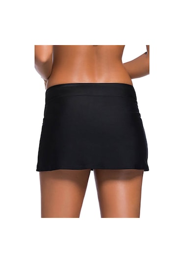 Angelsin Etekli Bütün Bikini Alt Siyah