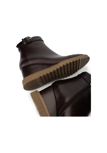 Tamer Tanca Kadın Hakiki Deri Kahverengi Casual Bot 33 416 Bn Bot Sk24-25 Kahve Dr Kahverengi Deri