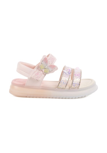 Pembe Cırtlı Taş İşlemli Kız Çocuk Sandalet 25y600 F Pembe Pembe Cırtlı Taş İşlemli Kız Çocuk Sandalet 25y600 F Pembe