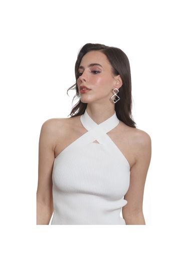 Labalaba Kadın Lak Gümüş Renk Doğaltaşlı Çivili Model Geometrik Formlu El Yapımı Küpe Gümüş - Siyah