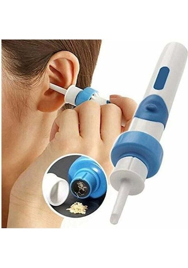 Yetişkinler Ve Çocuklar İçin Elektrikli Kulak Temizleme Çubuğu, Emişli Otomatik Kulak Kiri Temizleyici, Pil Dahil