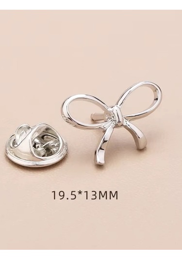 Olfil Broş-mini Fiyonk Şık Minimalizm 274583889 Gri