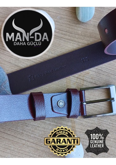 Man-da Deri Manda Derisi Erkek Kemer