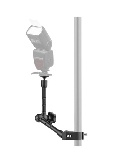 Wezone Alüminyum Büyü Arm 29.5cm + Ayarlanabilir Süper İplerli Klem 1/4" & 3/8" Vida, Soğuk Ayakkabı Tutucu