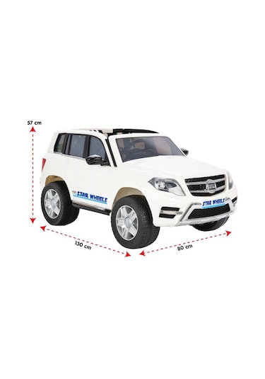 Pilsan Star Wheels Akülü Araba 12V Uzaktan Kumandalı Beyaz 05 200 Beyaz