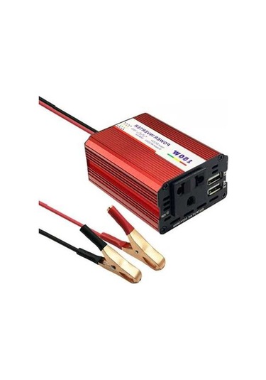 Novahub 150w Araba İnvertörü Dc 12v Ac 220v 3.1a Usb Çıkış Ab Prizi Taşınabilir