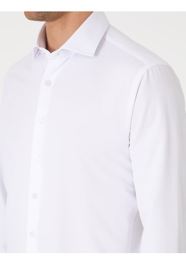 Pierre Cardin Erkek Beyaz Gömlek Desenli 50307108-vr013 Beyaz