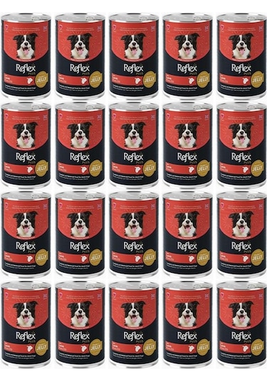 Reflex Plus Jöle İçinde Et Parçacıklı Kuzu Etli Yetişkin Köpek Maması 20 x 400 G