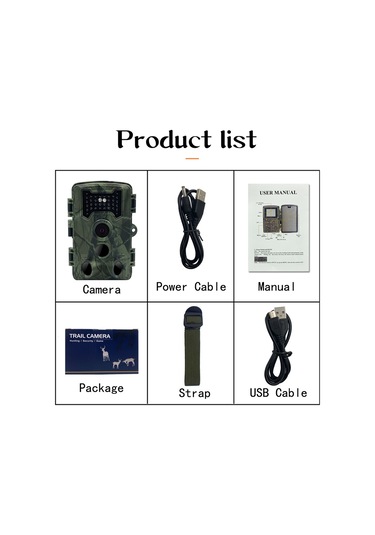 Pr1000 36mp 1080p Gündüz Gece Fotoğraf Videosu Kamera Çekme Siyah