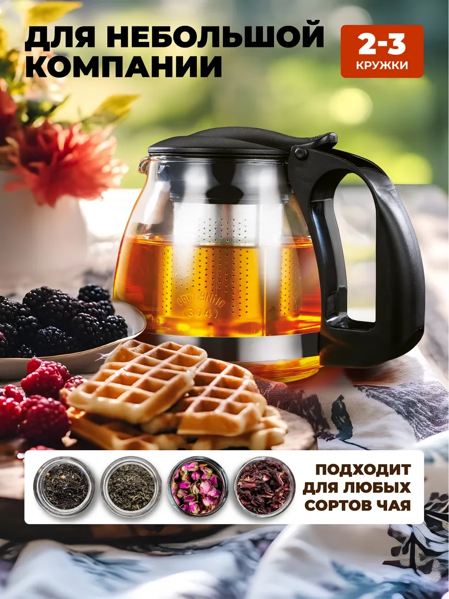 Lara 700 Ml Cam Filtreli Demlik Çaynbsp 11502247 Siyah