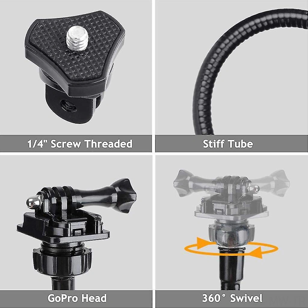 Moveevo Web Kamerası Ayaklığı, Brio 4k/c925e/c922x/c922/c930e/c930/c920 Uyumlu, 360 Derece Ayar, 5.2 Cm Maksimum Kalınlıkta Masa Tutucu, 40 Cm Uzunluk, 0.5 Kg Yük Kapasitesi