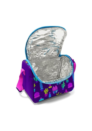 Coral High Kids Mor Pembe Kaktüs Desenli Thermo Beslenme Çantası 11802