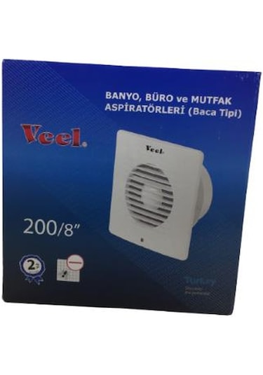 Veel Banyo Büro ve Mutfak Aspiratörleri Baca Tipi 40W 200Mm