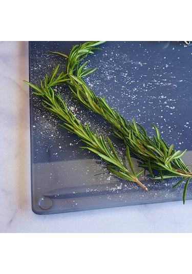 Kanallı Cam Kesme Tablası | Füme Cam | 25cm x 35cm