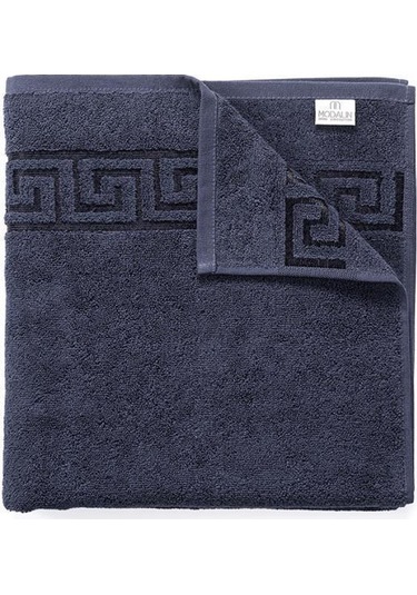 Pamuk Tekli Jakarlı Yumuşak Havlu Grek - 70 X 140 Lacivert