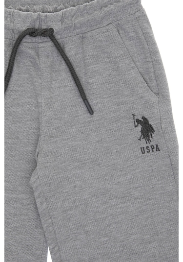 U.S. Polo Assn. Erkek Çocuk Gri Melanj Örme Şort 50298078-VR086