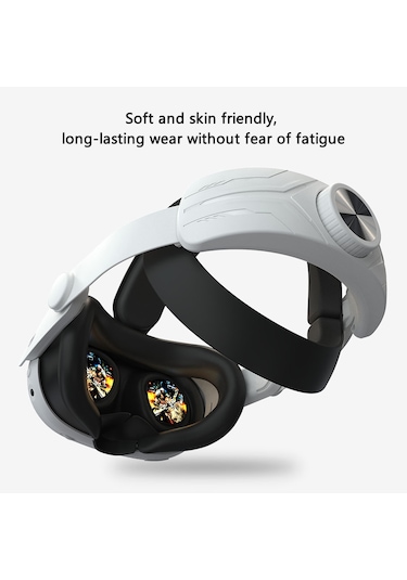 Meta Quest 3 İçin Ayarlanabilir Kafa Kayışı Kafa Bandı Basıncı Azaltın Sabitleme Kayışı Vr Aksesuarı - Siyah
