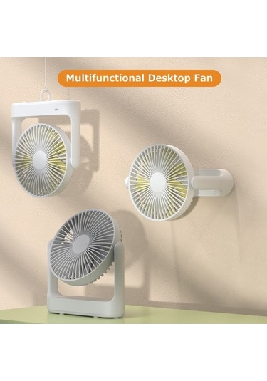 Didadodo 4 Kademeli Usb Fan - Sessiz, Taşınabilir Beyaz Ayarlanabilir Fan Beyaz Beyaz