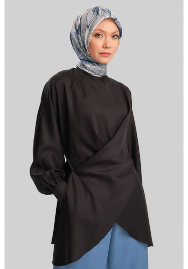 Armine Çapraz Bağlamalı Bluz 24y3536 Siyah-siyah Siyah