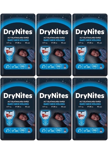 Huggies Drynites Erkek Emici Gece Külodu 4 7 Yaş 60 Adet