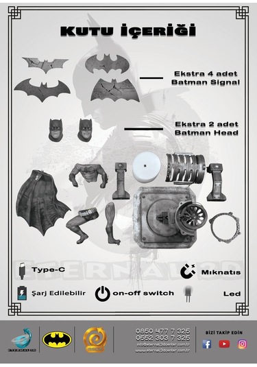 Batman Bat Signal Işıklı -408