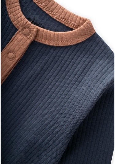 Biye Detaylı Tulum 0-2 Yaş Lacivert Lacivert