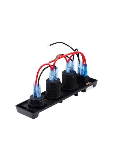 Çakmaklık USB ve Voltmetre Soketi 12V Düğmeli