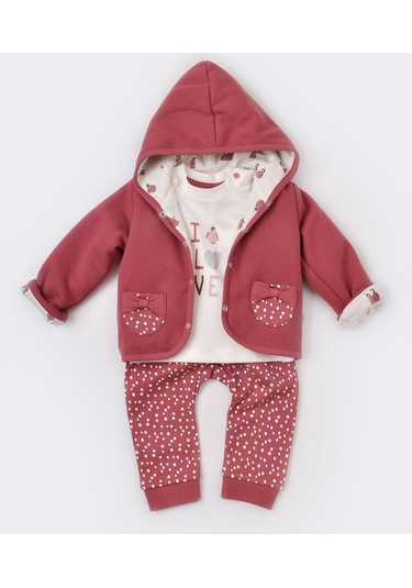 Biorganic Little Love 3'lü Takım Pembe Çok Renkli