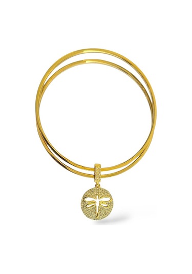 Yusufçuk Charm Çelik Ajda Bilezik Altın - Gümüş