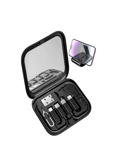 Aynalı, Standlı 8 İn 1 Çok İşlevli Type-c, Usb, Micro Lighting Po