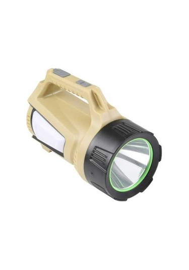 Wondernest T100-a Çok Fonksiyonlu Şarj Edilebilir 1500lm Dijital Ekranlı Led El Feneri Bej Bej