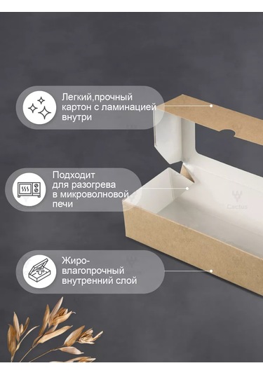 Cactus Karton Kutu Pencereli Ambalaj 500 Ml 10 Adet 208474272