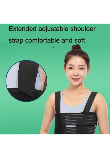 Sones L Omuzlar Üç Parçalı Kaburga Sabitleme Kayışı Postkardiyotorasik Göğüs Kuşağı Siyah