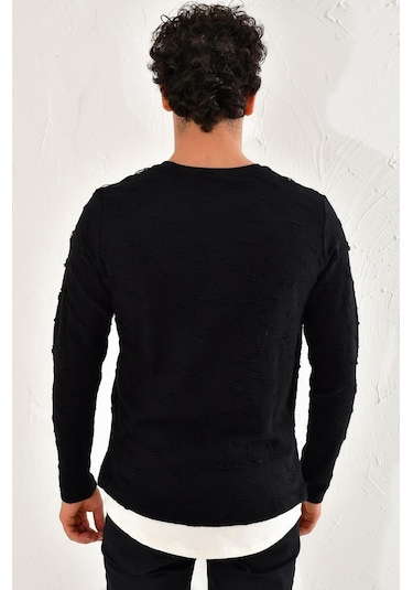 Efor Atr 011 Slim Fit Siyah Spor Triko Siyah
