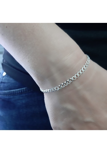 925 Ayar Gümüş Gurmet Model Erkek Bileklik 3.8  Mm