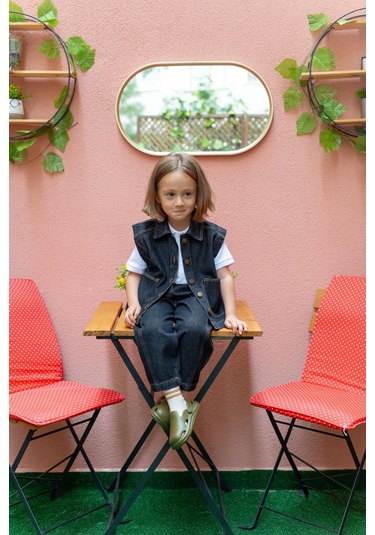 Cigit Kot Yelek 2-7 Yaş Siyah Siyah