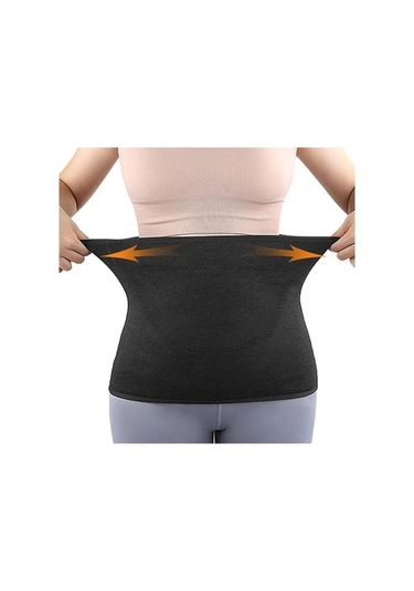 Pazly Suntek Bel Isıtıcı Kemer - Karın Altı Kışlık Rahat Koruyucu Sarma Siyah Siyah