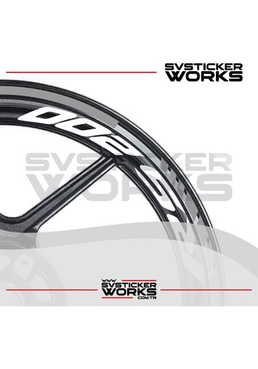 Bajaj Rs200 Jant Sticker Dış Ve İç Set Sticker Jant Şeridi Gri