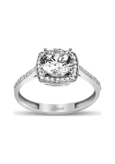 Tektaş Beyaz Altın Modern Kare Baget Tarz