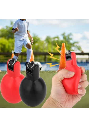 Homyl 2 Parça El Sıkma Düdük Antrenörler Kırmızı-ve-siyah Kırmızı Ve Siyah