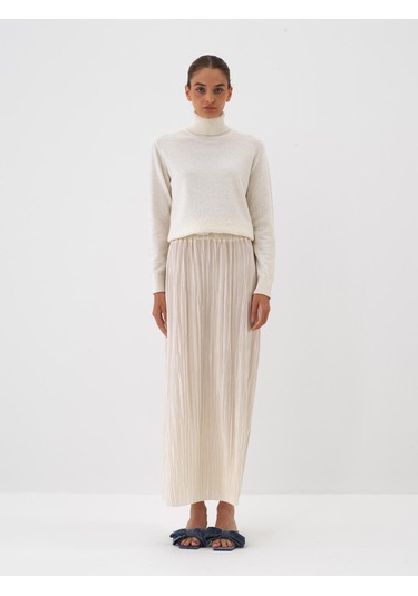 Ekru Formunu Koruyan Regular Fit Etek 270406 Ekru