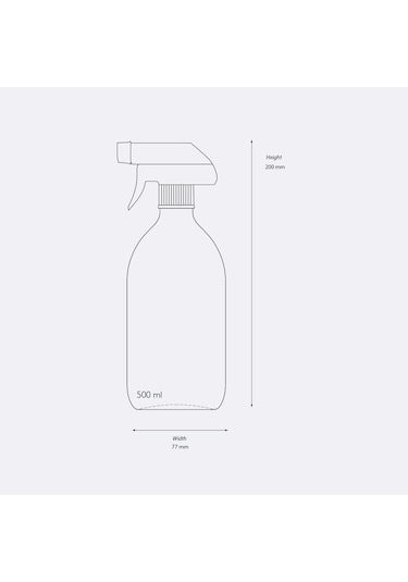 Trichi Design 500ml Amber Cam Sprey Şişe  2 Adet