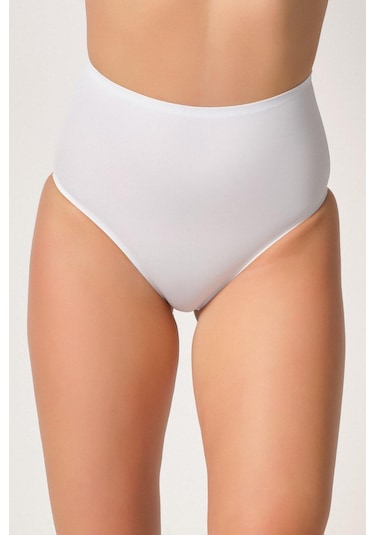 Yapıştırma Yüksek Bel Lazer Slip Beyaz Kompedan Mı 2801-beyaz Beyaz